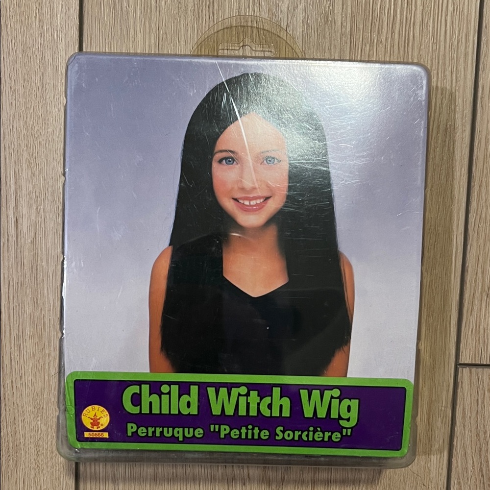 EUC - Rubie's Child Witch Wig - Black - Picture 6 of 7
